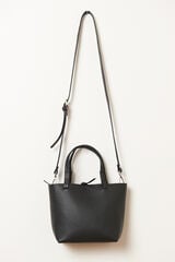 Zubi Bolsa tote Isak S de pele Preto