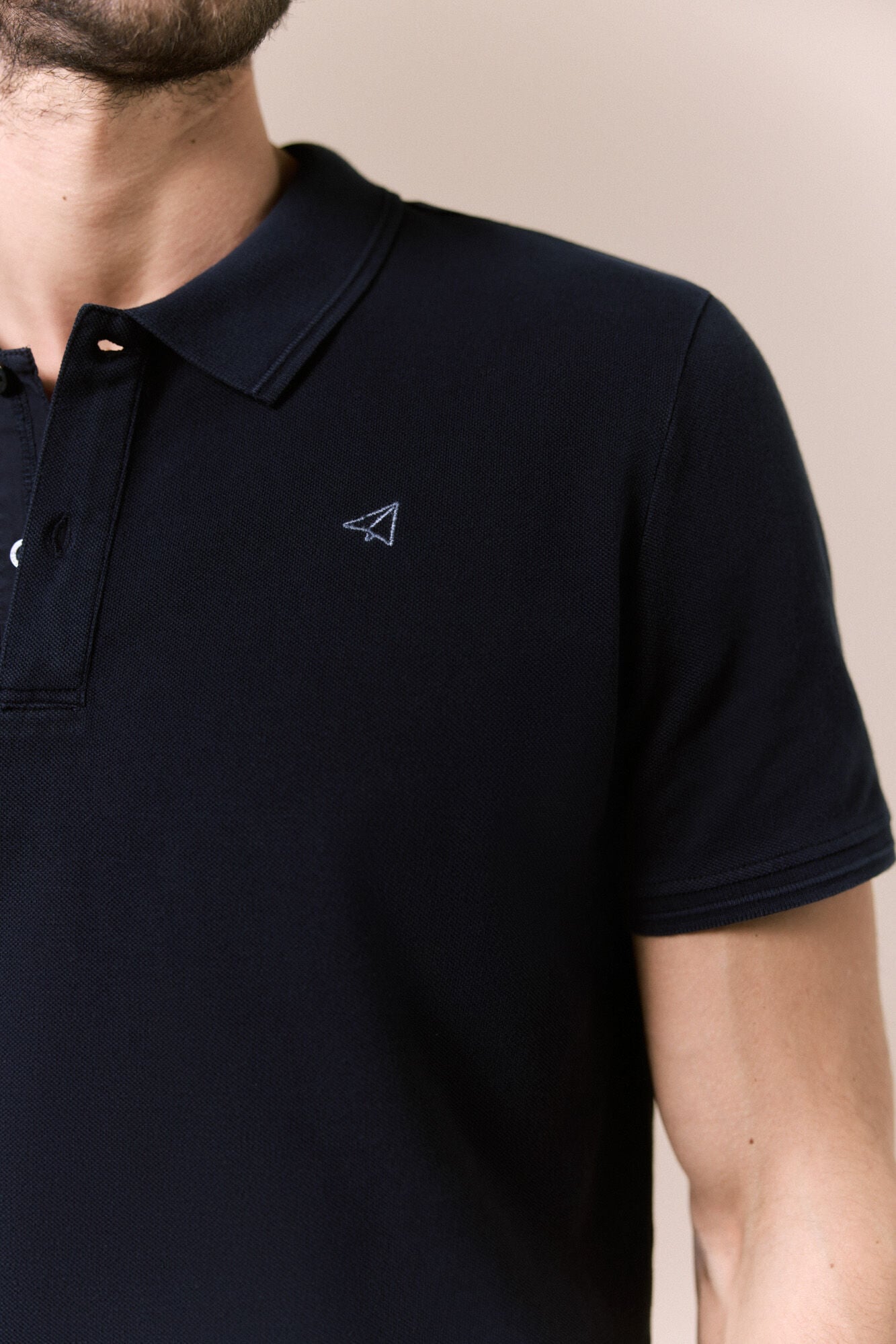 OOTO Piqu&eacute; basic polo shirt Navy