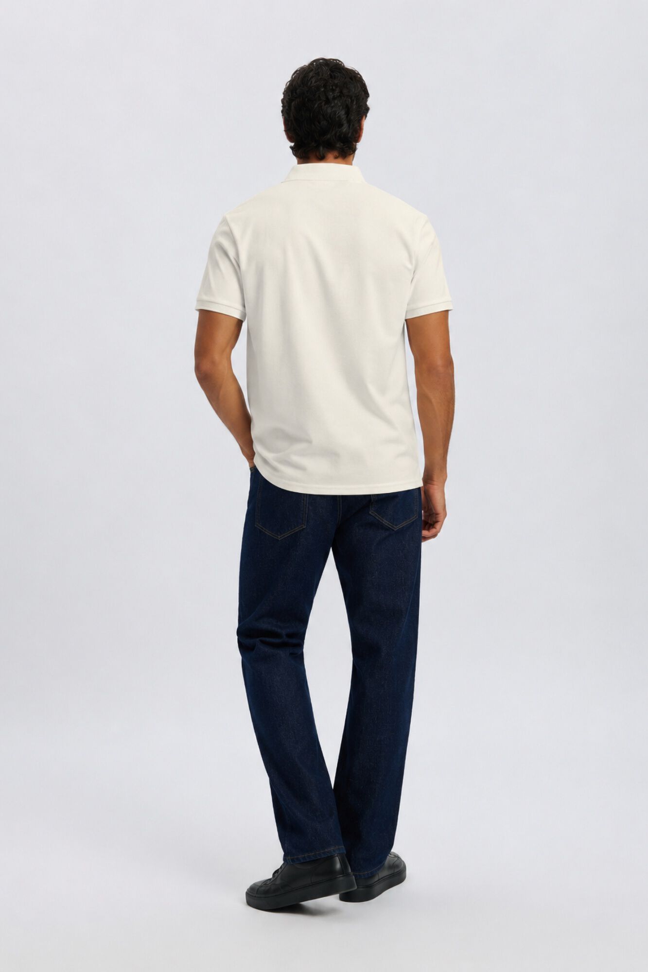 Selected Polo b&aacute;sico em piqu&eacute; Branco