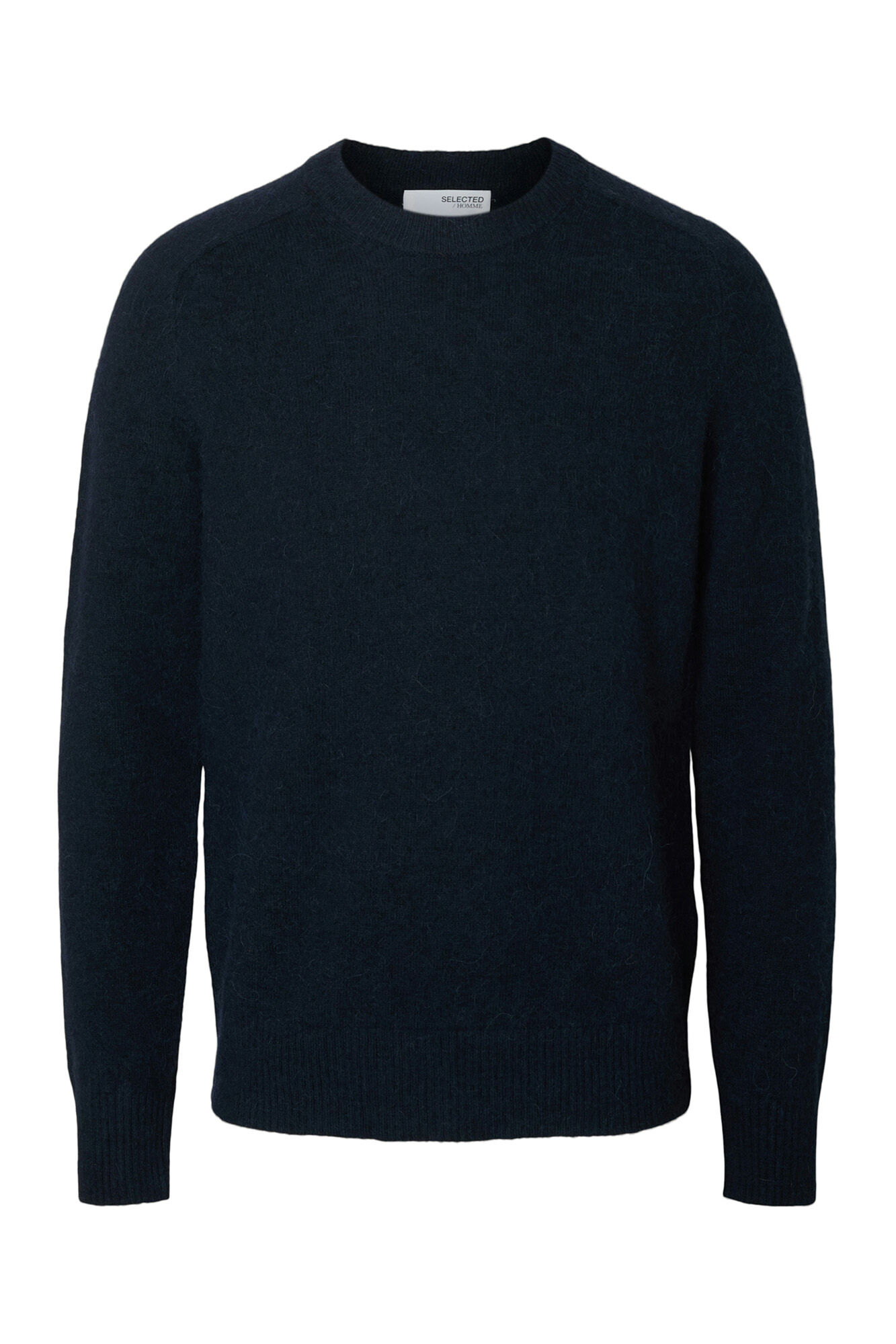 Selected Camisola de l&atilde; e alpaca  Azul