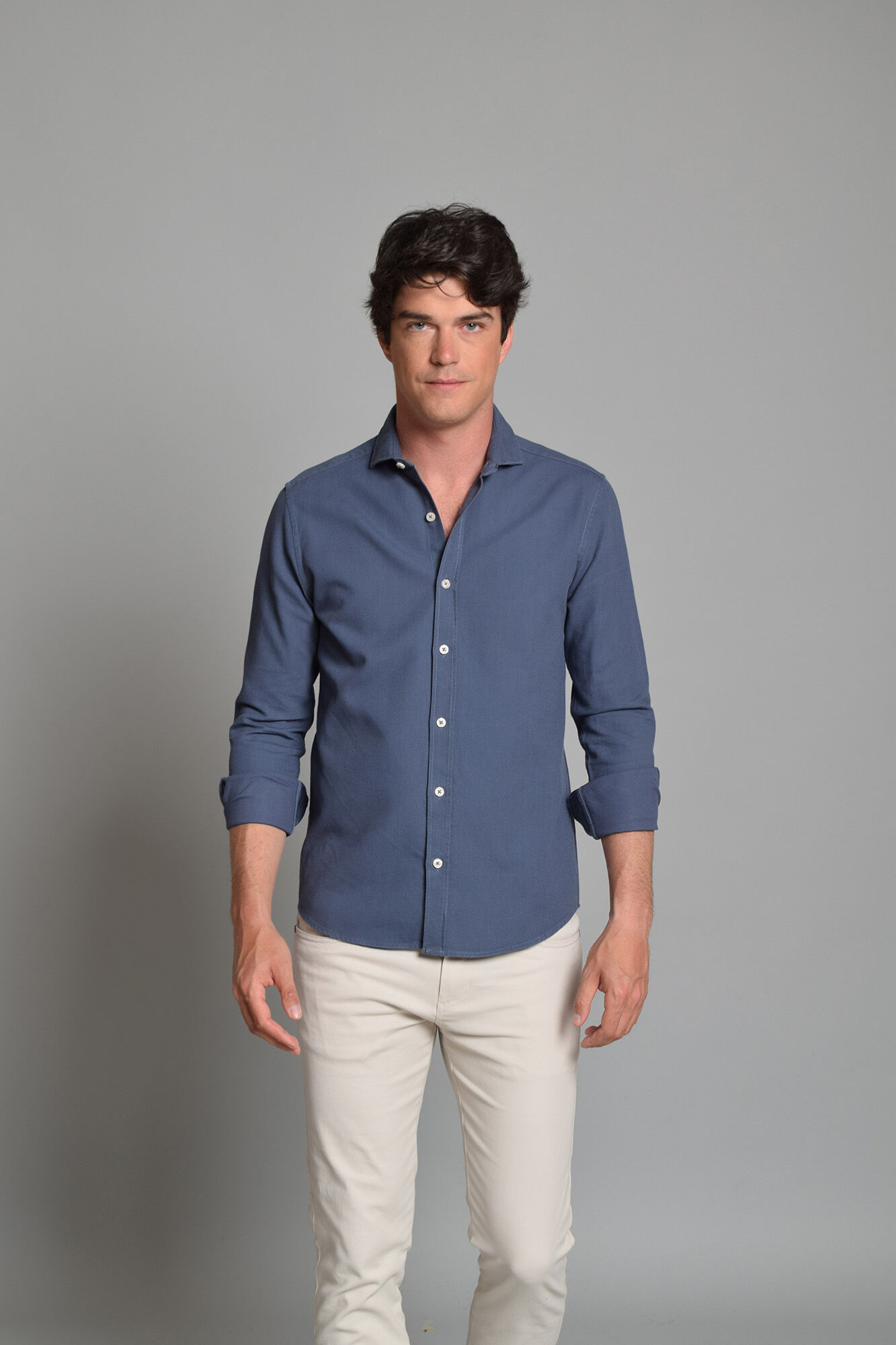 Cloking Camisa Piqu&eacute; Azul