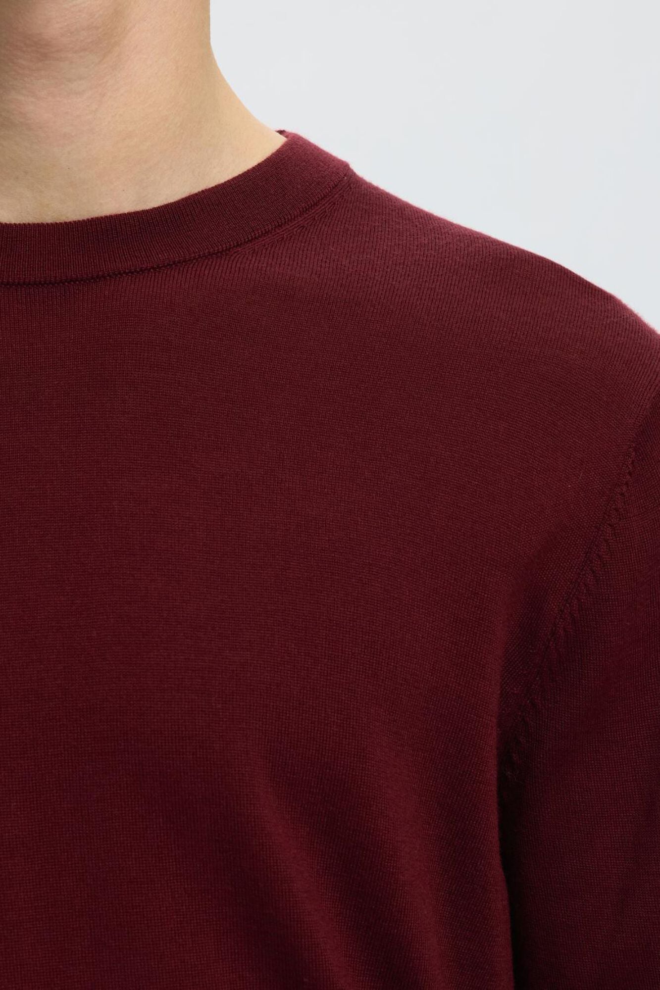 Selected 100% merino wool jumper Red