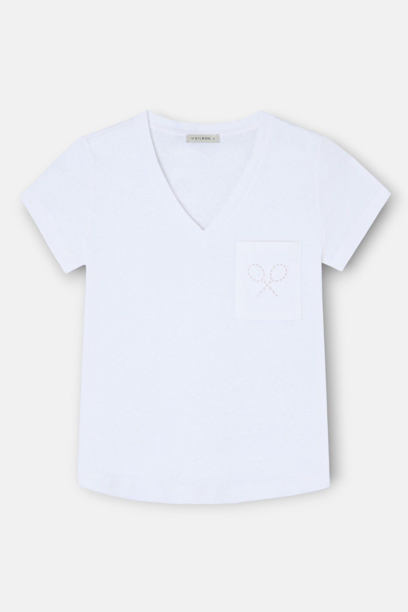 Silbon T-shirt bolso raquete Branco