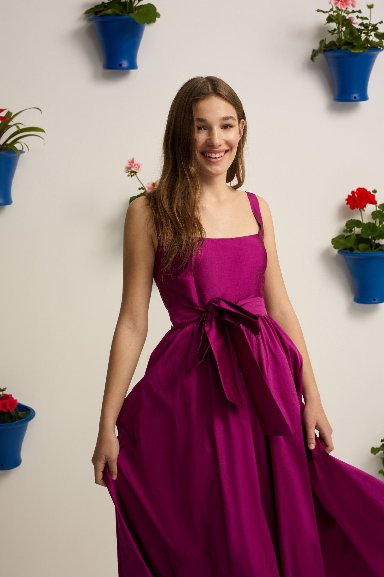 Silbon Vestido Event Collection em tafet&aacute; Roxo