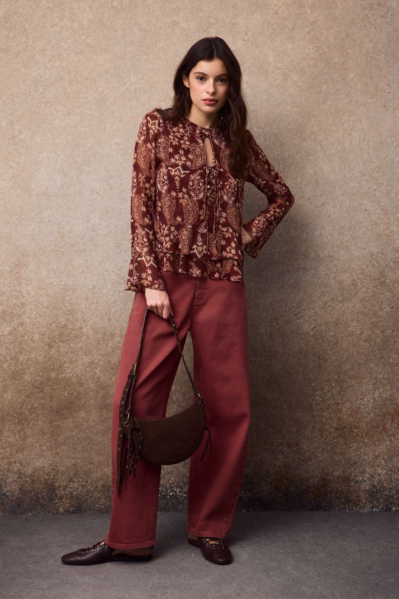 Slowlove Blusa estampada fluida Granada