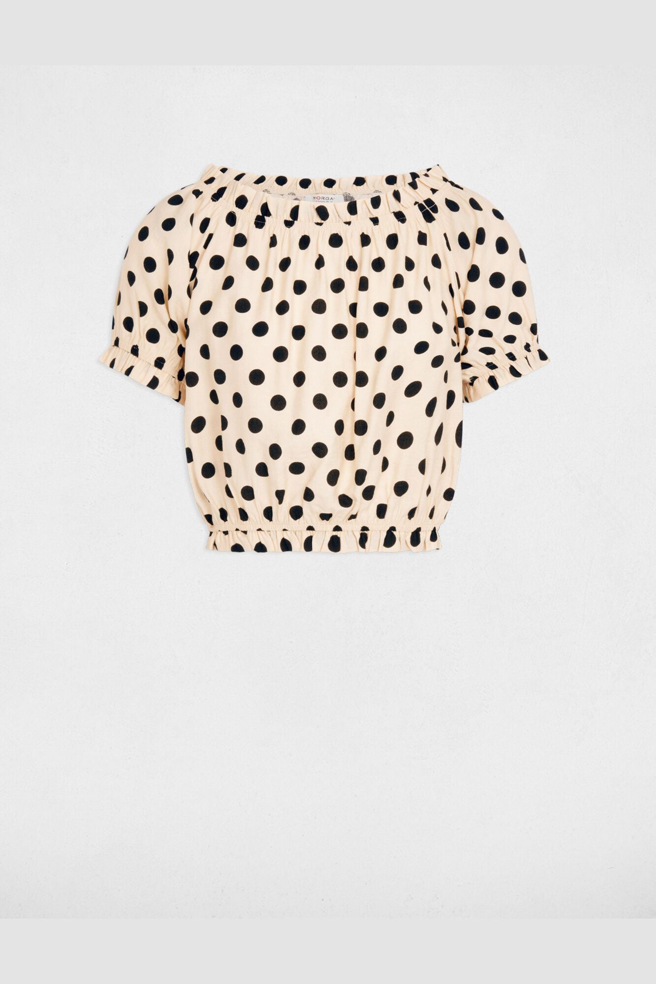 Morgan Top fluido com gola bardot Multicolorido