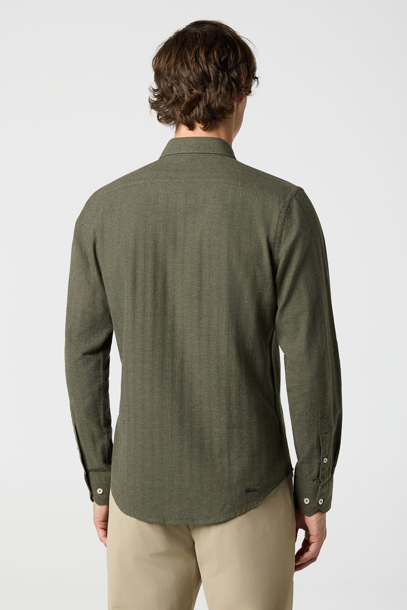 Williot Camisa em flanela de espiga Verde