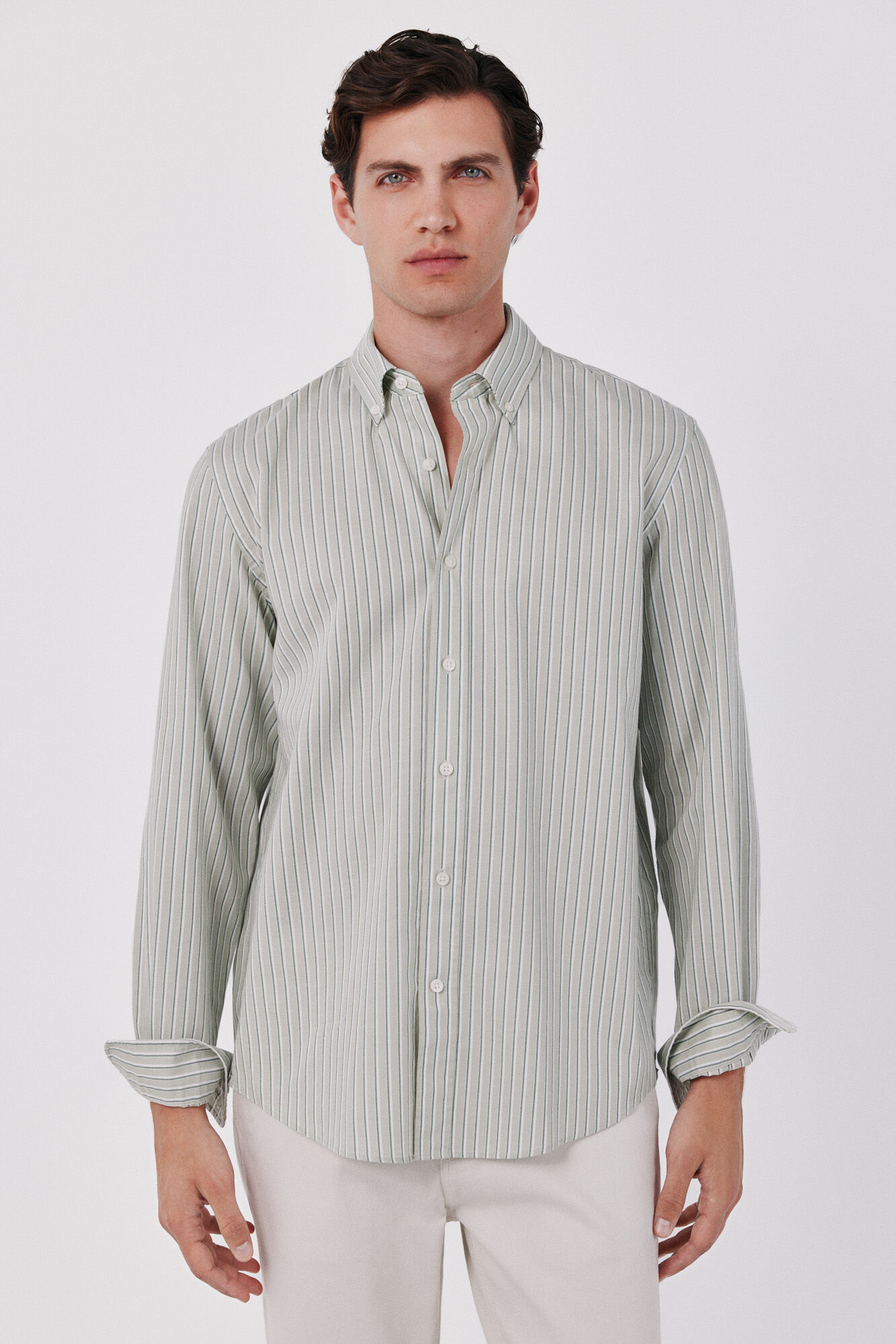 Cortefiel Striped light oxford shirt