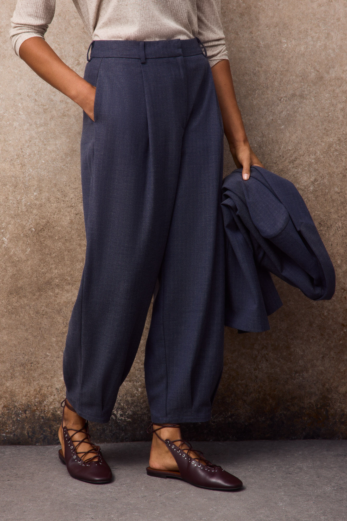 Slowlove Cal&ccedil;a corte barrel Cinzento