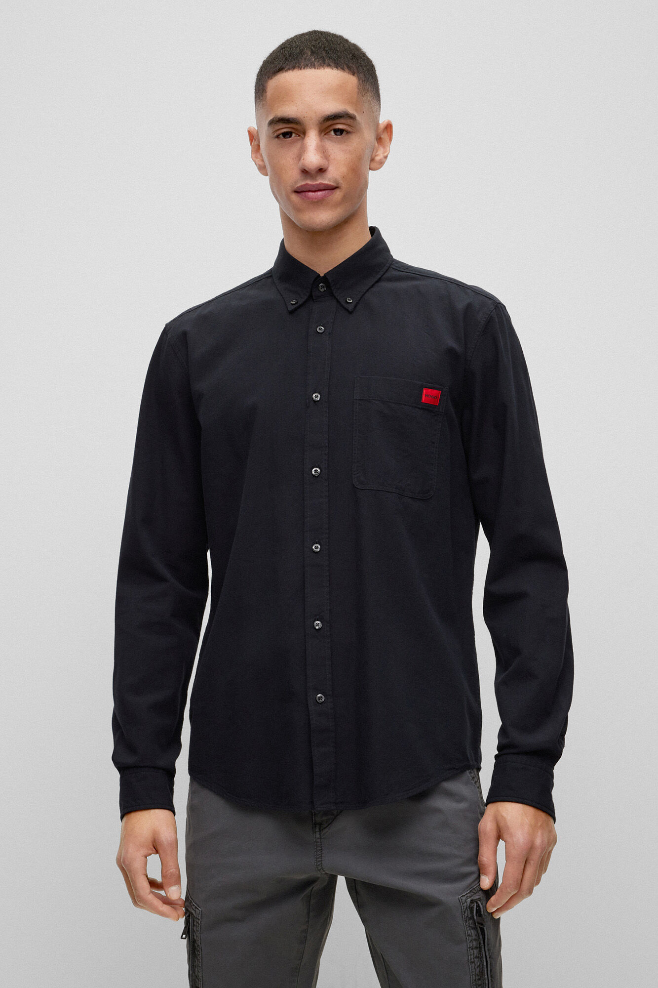 HUGO Long sleeve shirt Black