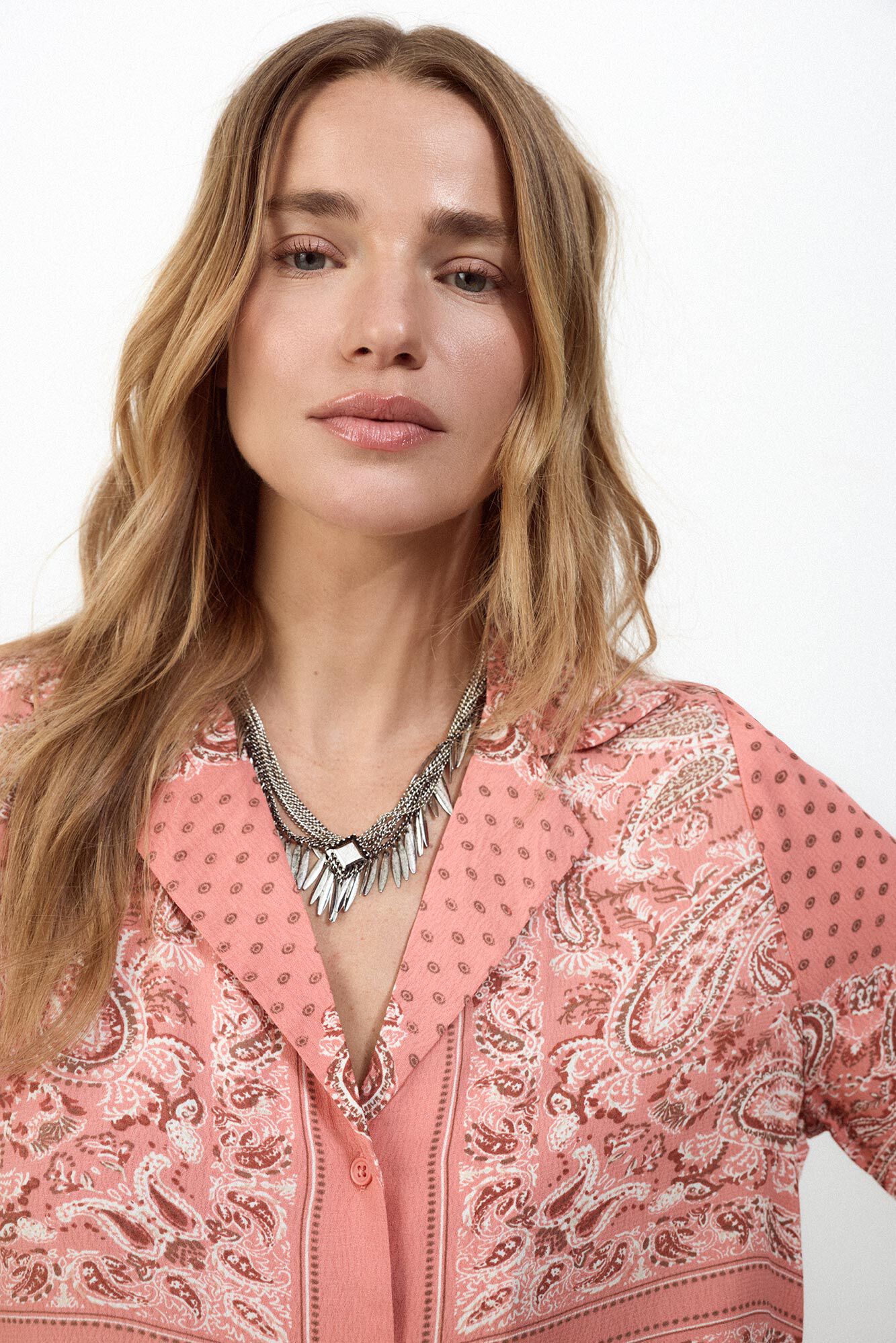 Slowlove Camisa corta estapada Vermelho