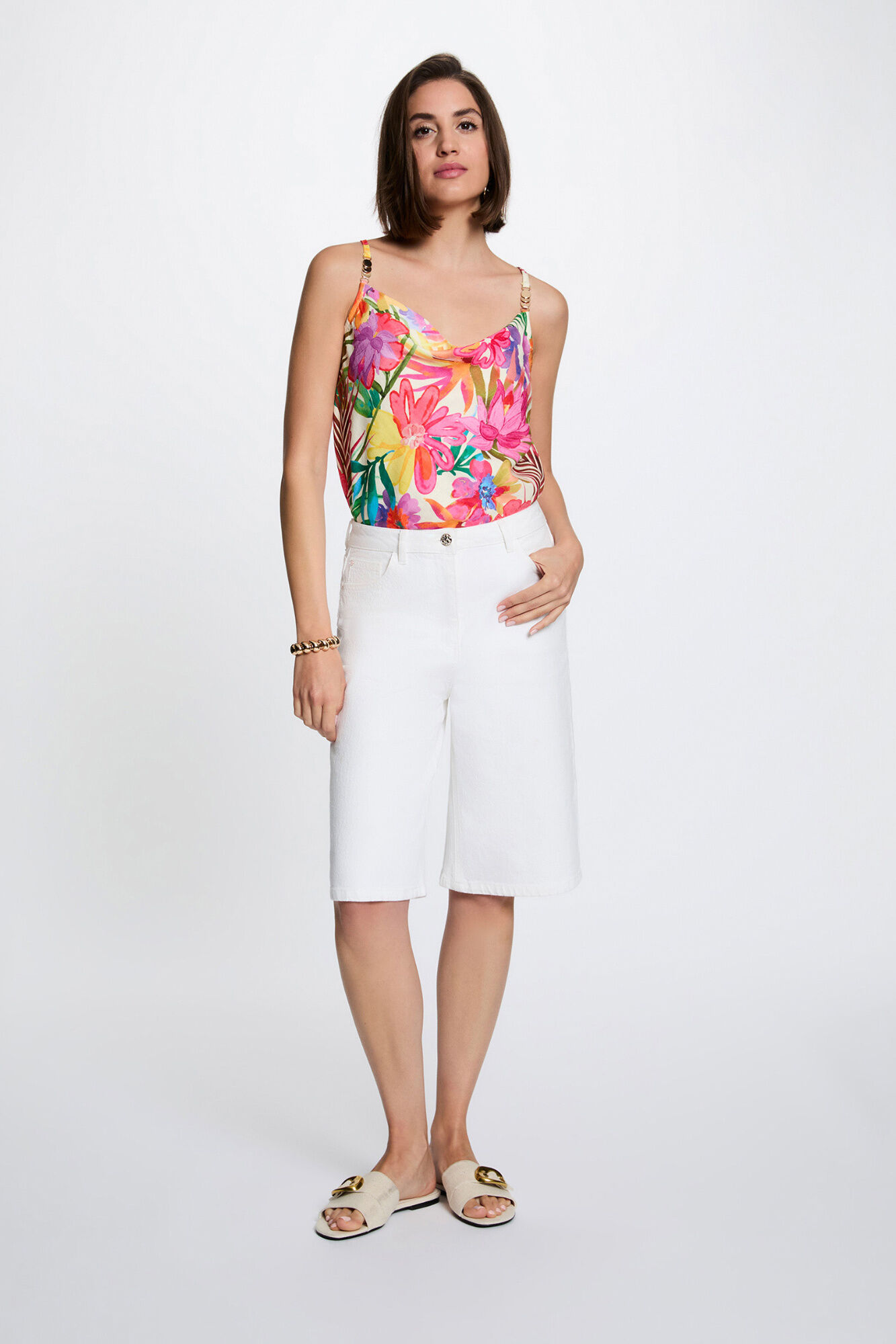 Morgan Top de lingerie estampado floral Multicolorido
