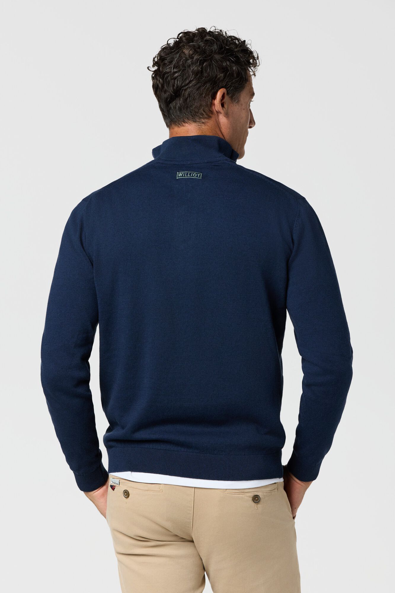 Williot Camisola de malha com fecho-&eacute;clair Azul