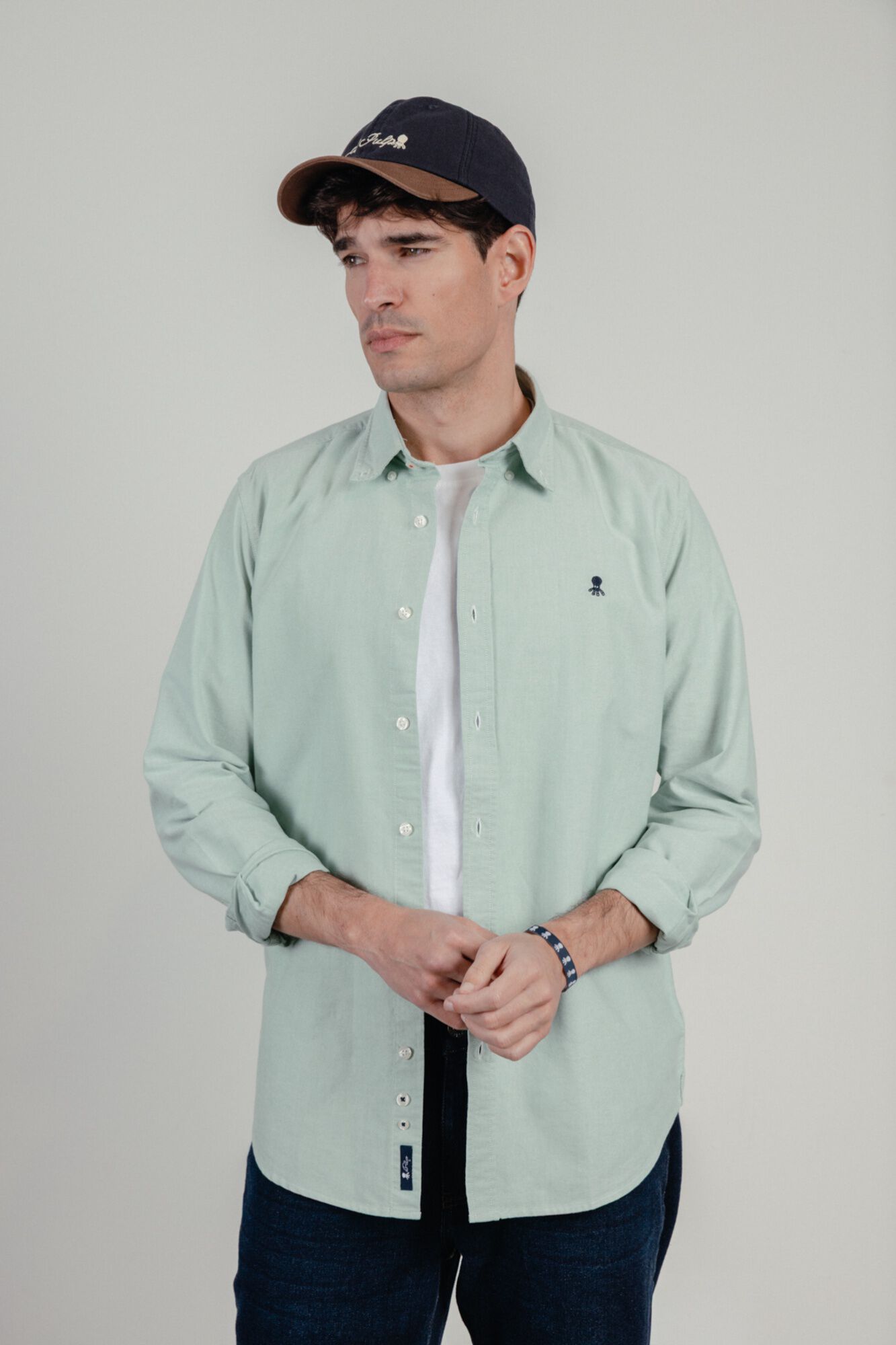elPulpo Camisa casual oxford Verde