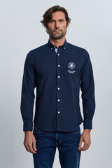 Valecuatro Camisa bordada azul marinho Azul