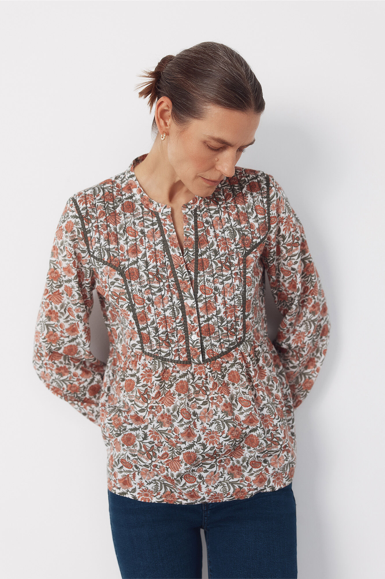 Cortefiel Blusa mandarim acolchoada