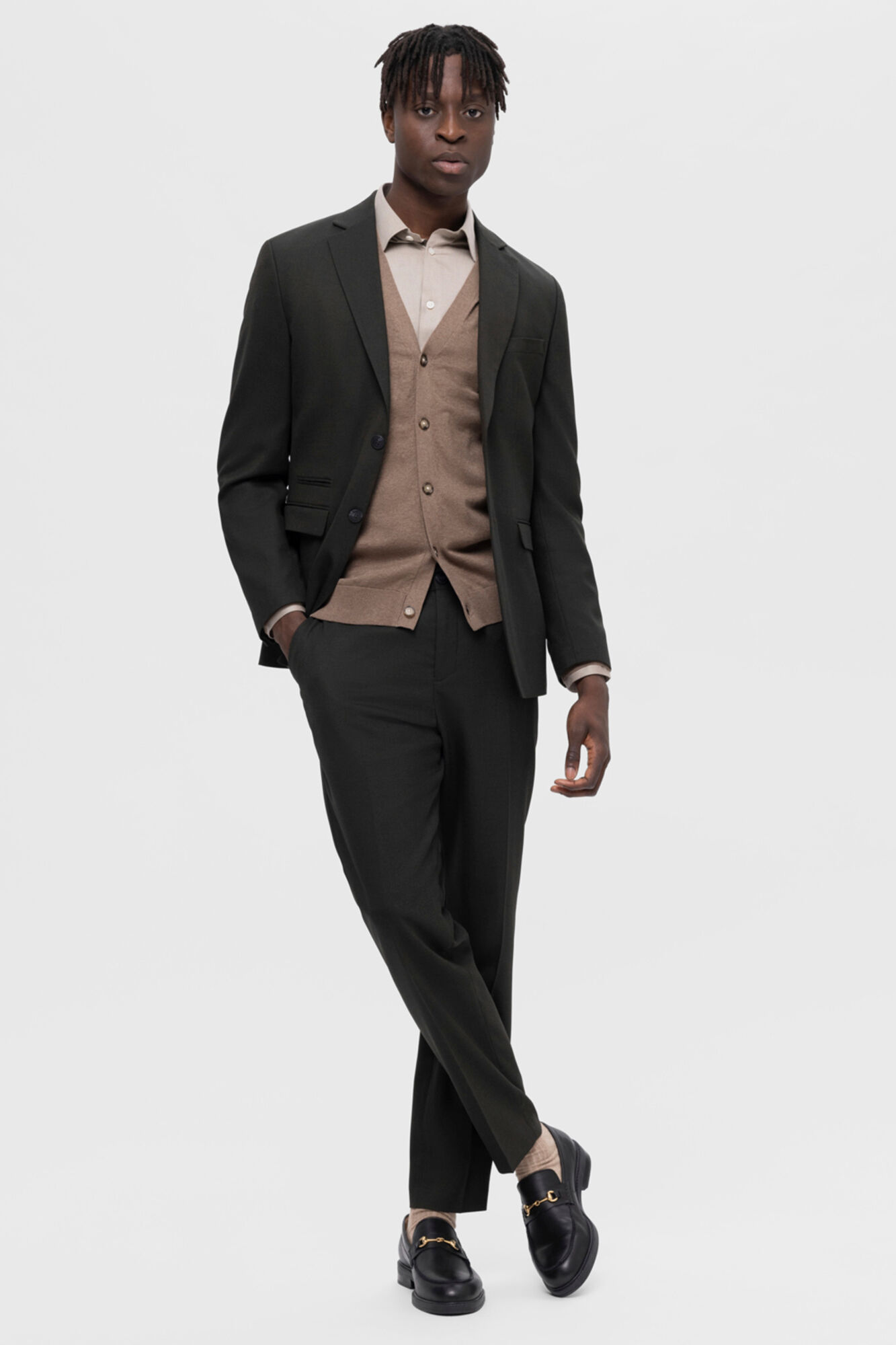 Selected Cal&ccedil;a de terno slim fit