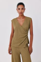 Cortefiel Top broche Verde
