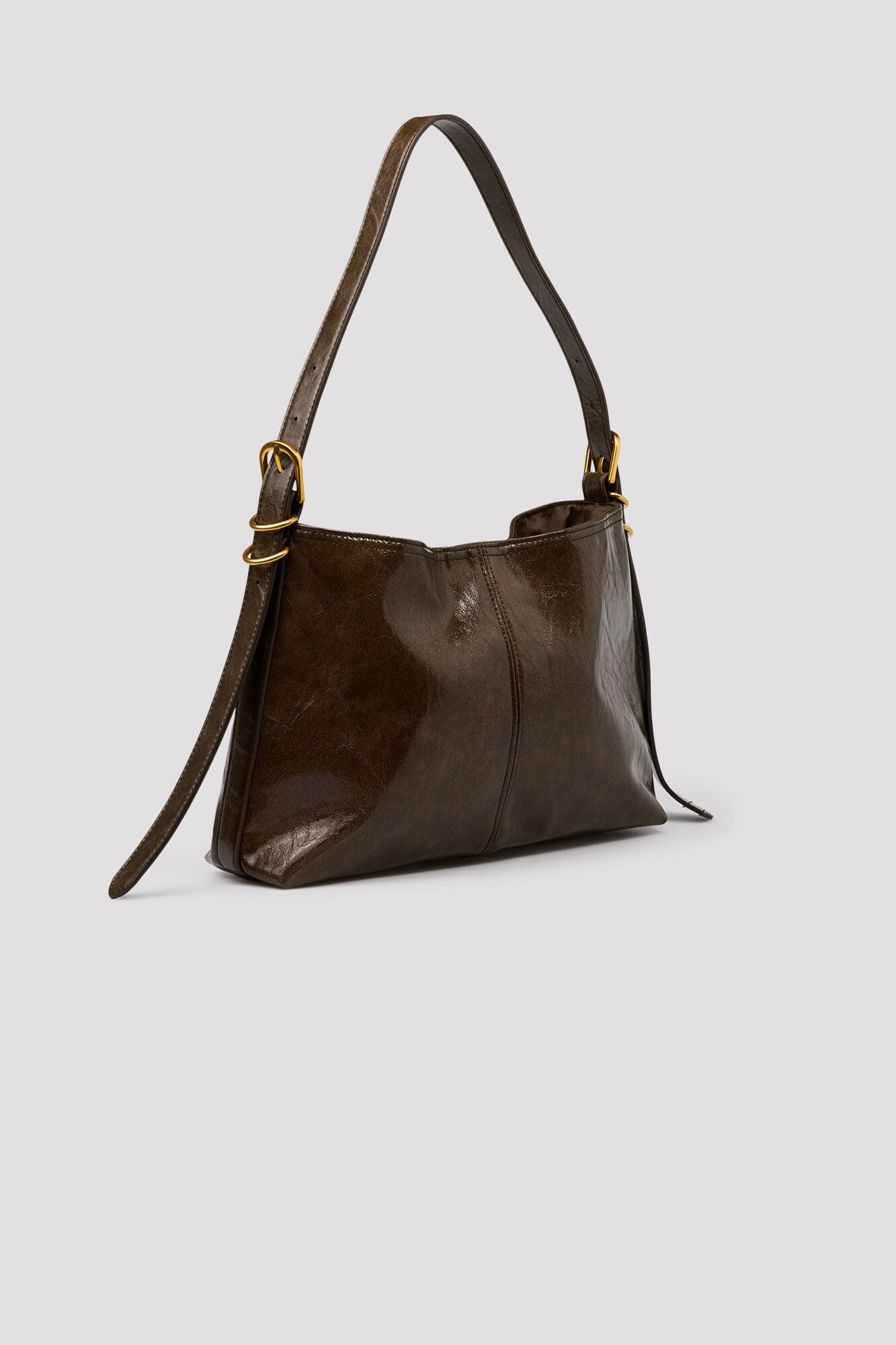 Cortefiel Buckle shopper bag Brown