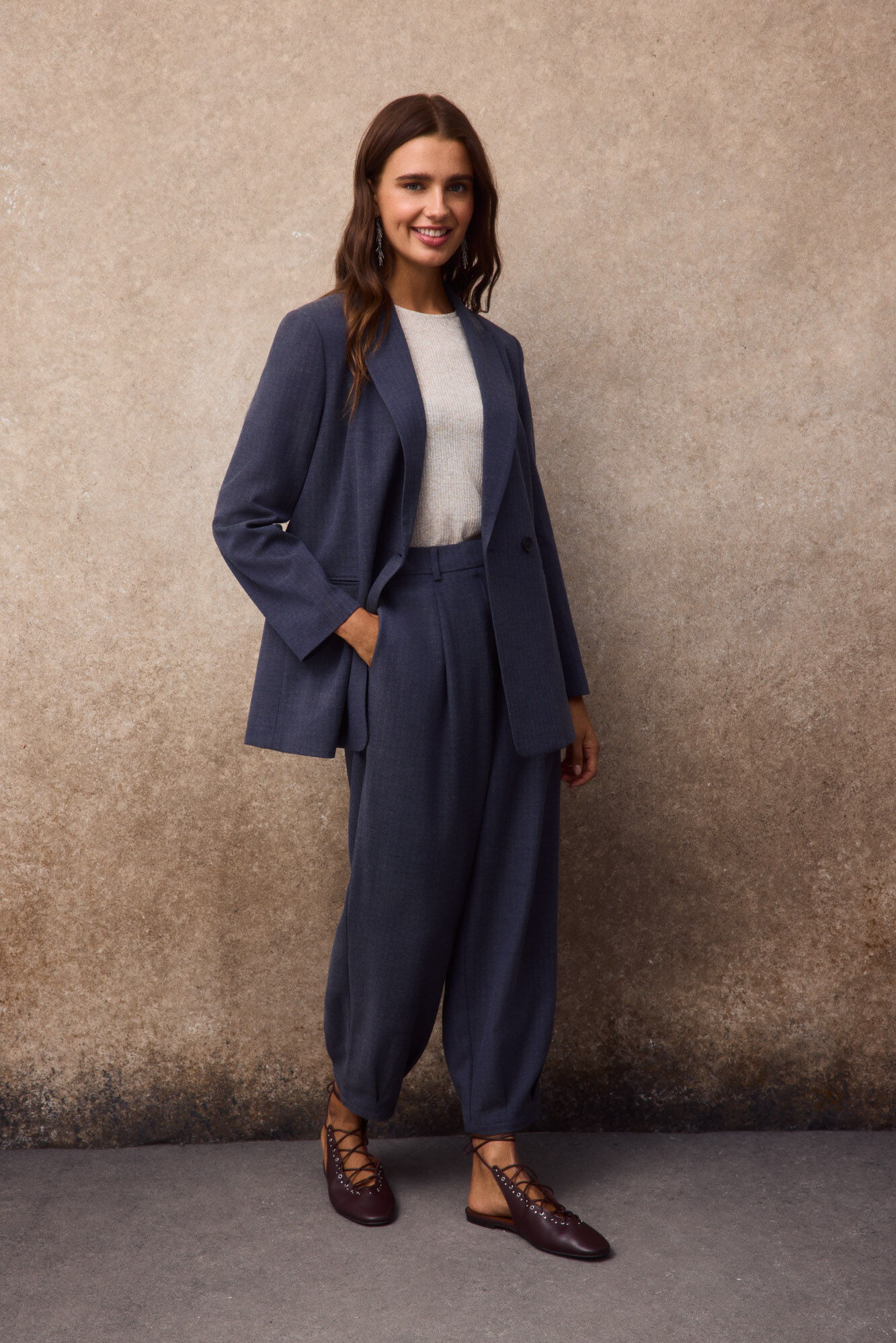 Slowlove Cal&ccedil;a corte barrel Cinzento