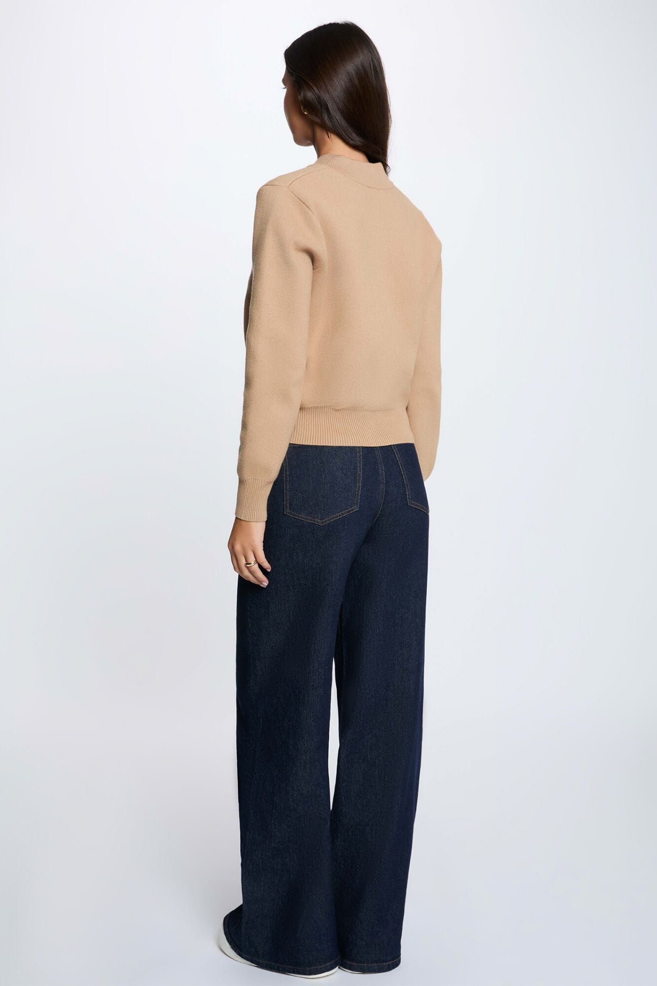 Morgan Camisola com gola teddy Castanho