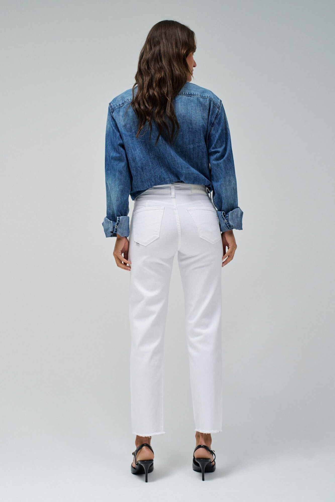 Salsa Jeans Cal&ccedil;a jeans cropped slim True Branco