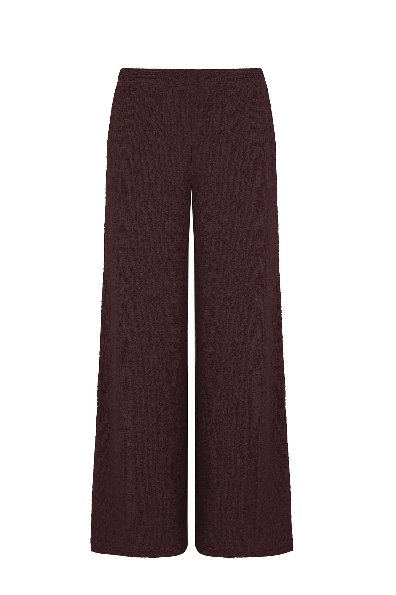 Cortefiel Wide knit trousers Maroon