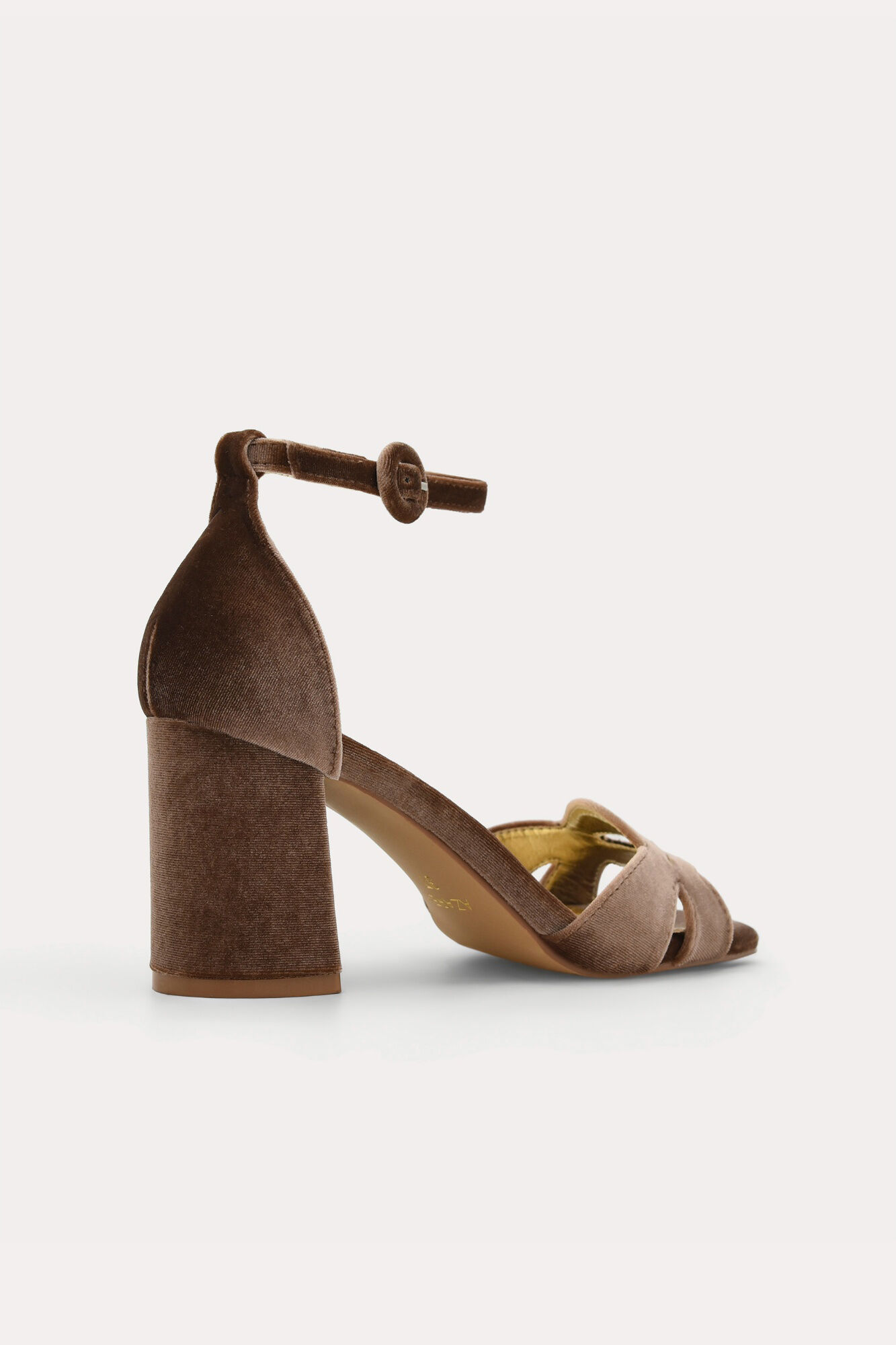 Azarey Velvet sandal with ankle strap Nude