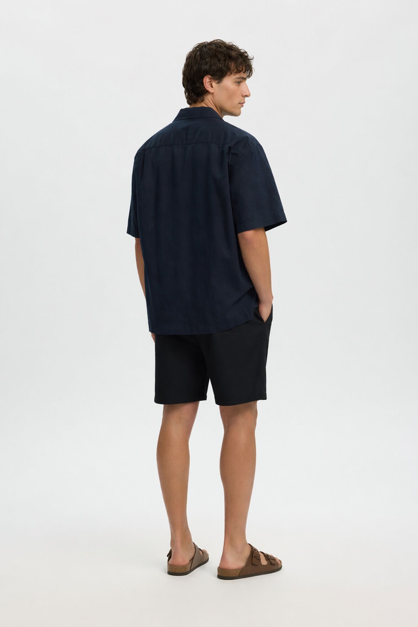 Selected Camisa de manga curta Azul