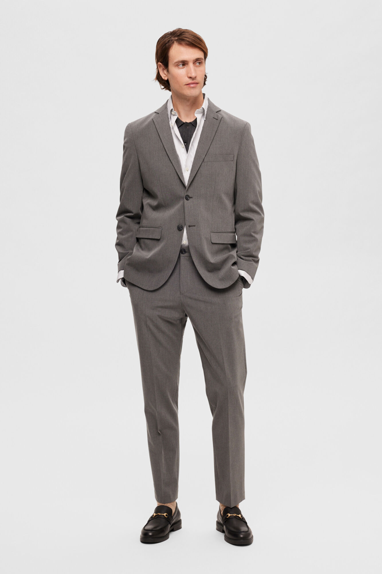 Selected Blazer slim fit com bolsos.