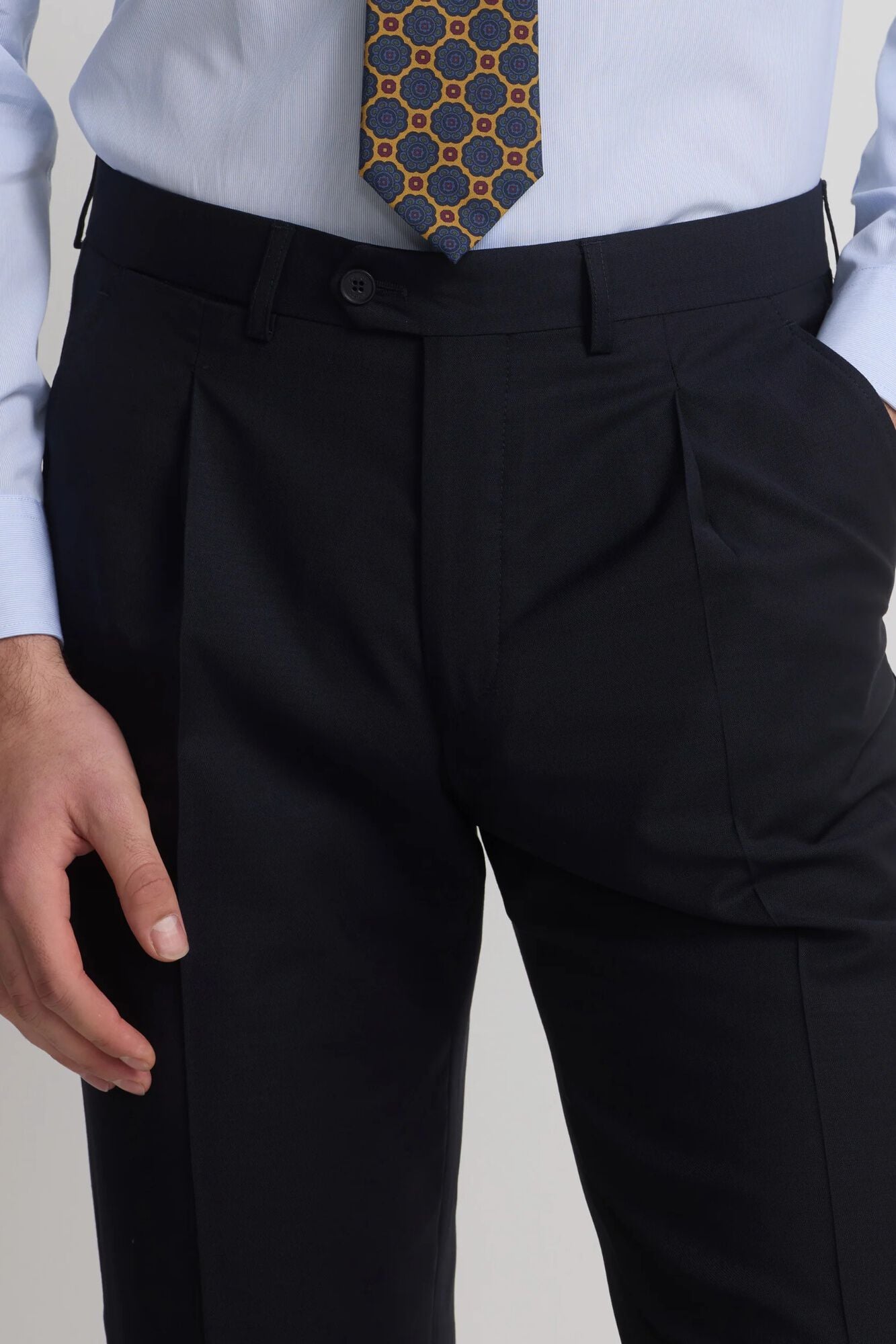 Silbon Cal&ccedil;a de fato cruzada stretch Azul