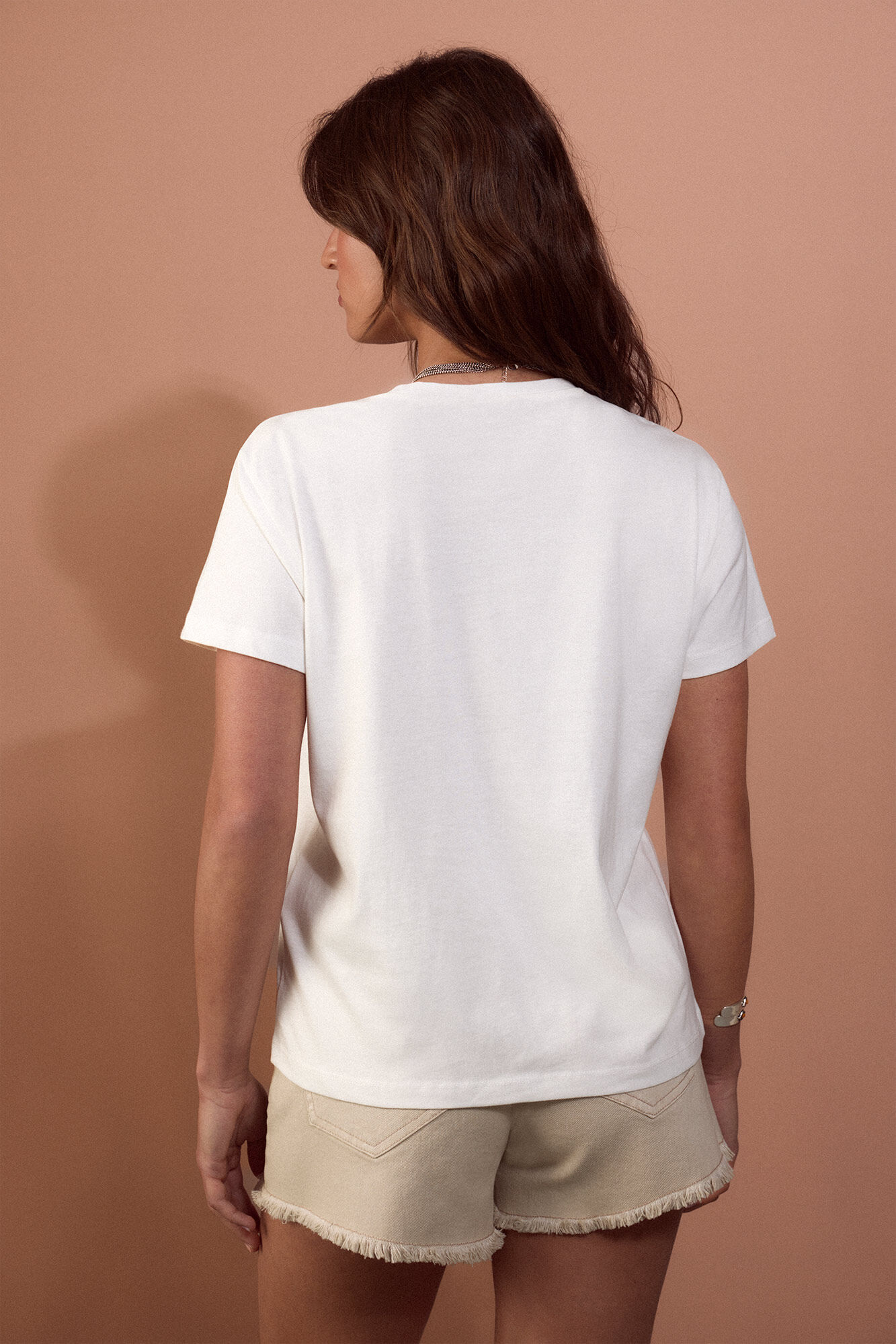 Slowlove T-shirt estampada Branco