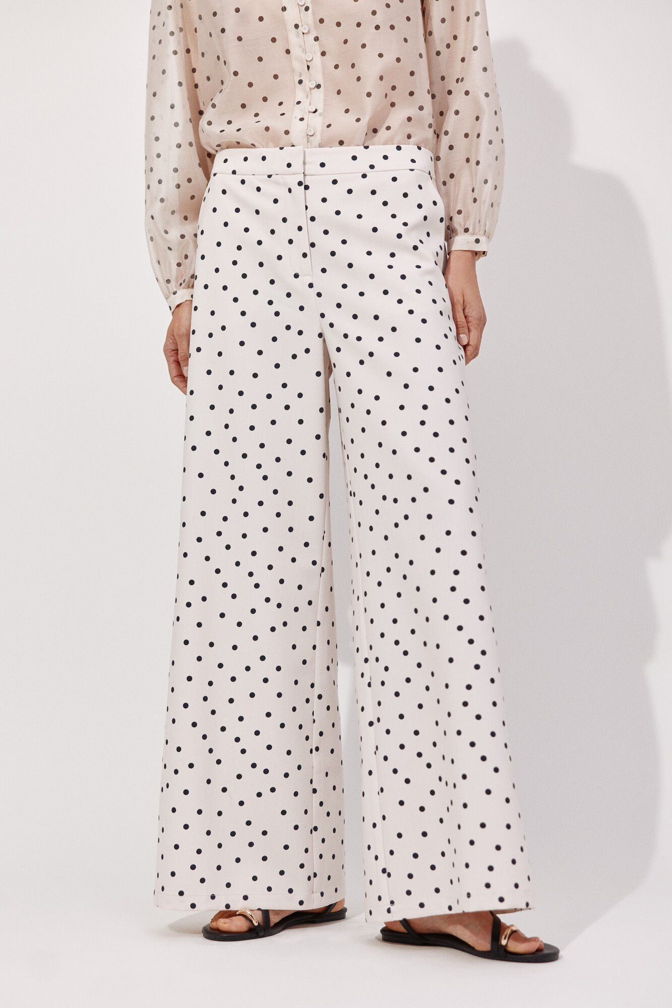 Cortefiel Polka-dots dot palazzo pants