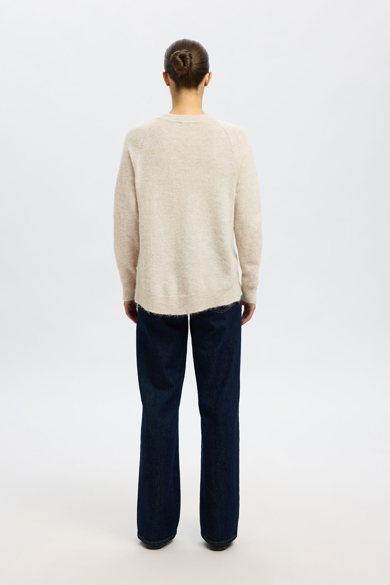 Selected Camisola de l&atilde; e alpaca Tostado