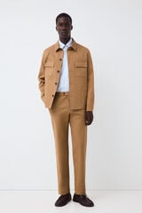 Cortefiel Toasted coordinated suit overshirt Brown
