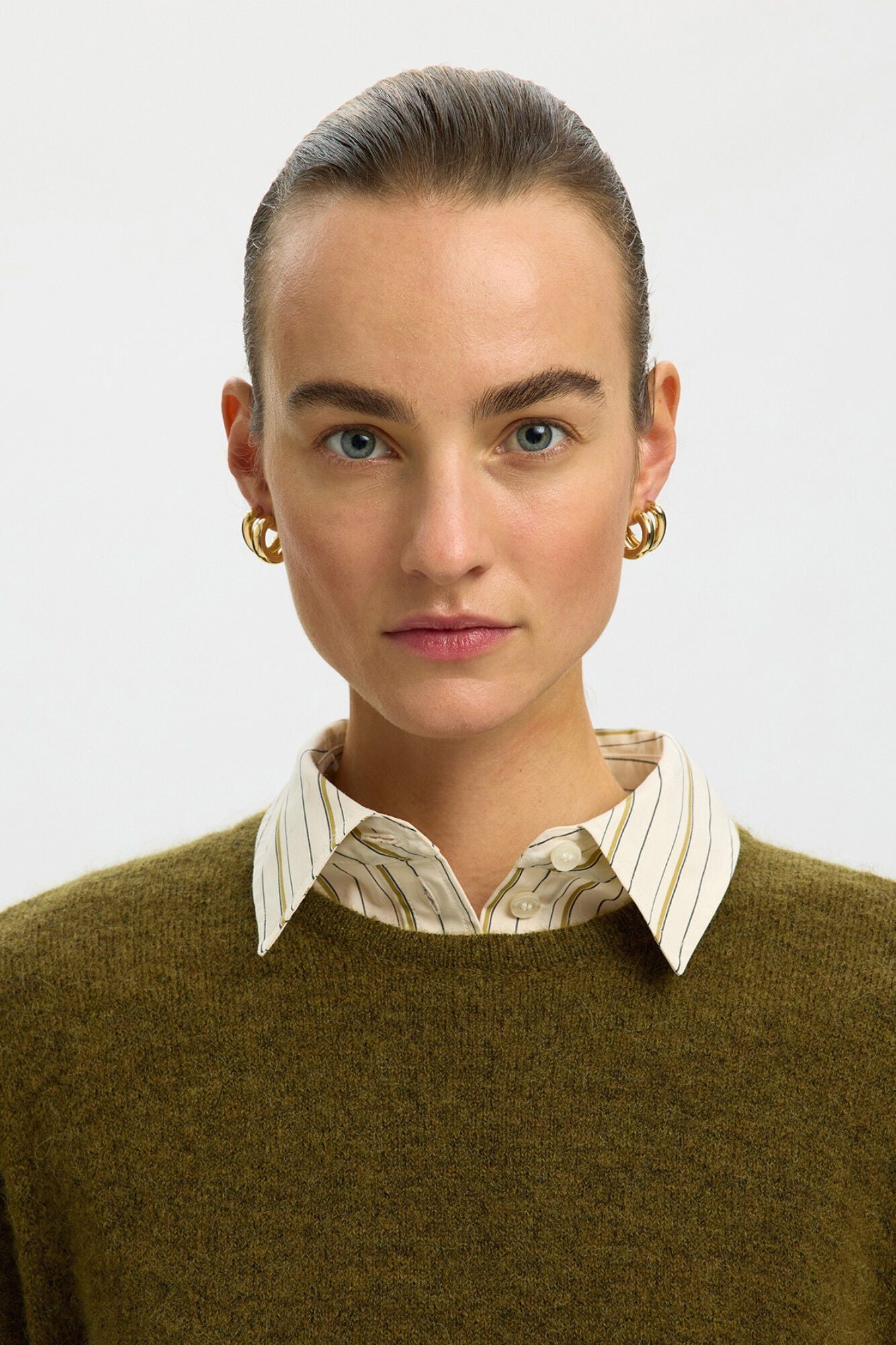Selected Wool and alpaca jumper Green