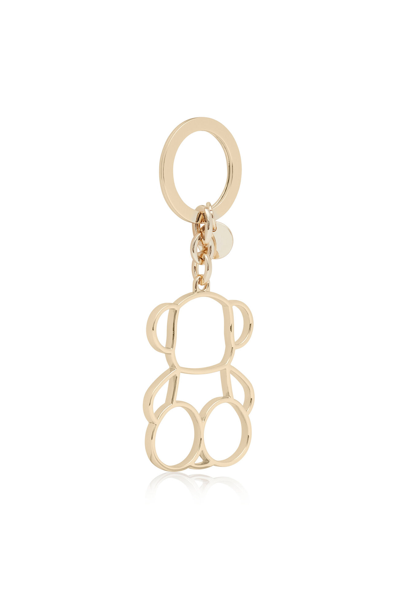 Tous Silhouette Bold Bear Keychain Gold