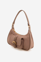 Cortefiel Multi-pocket baguette bag Beige