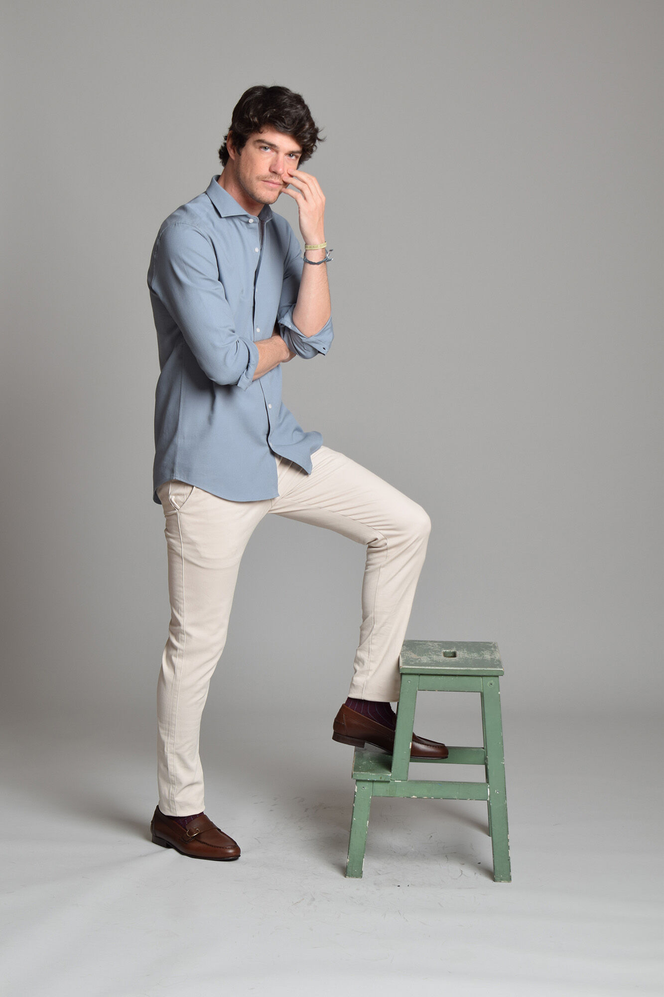 Cloking Camisa Piqu&eacute; Azul