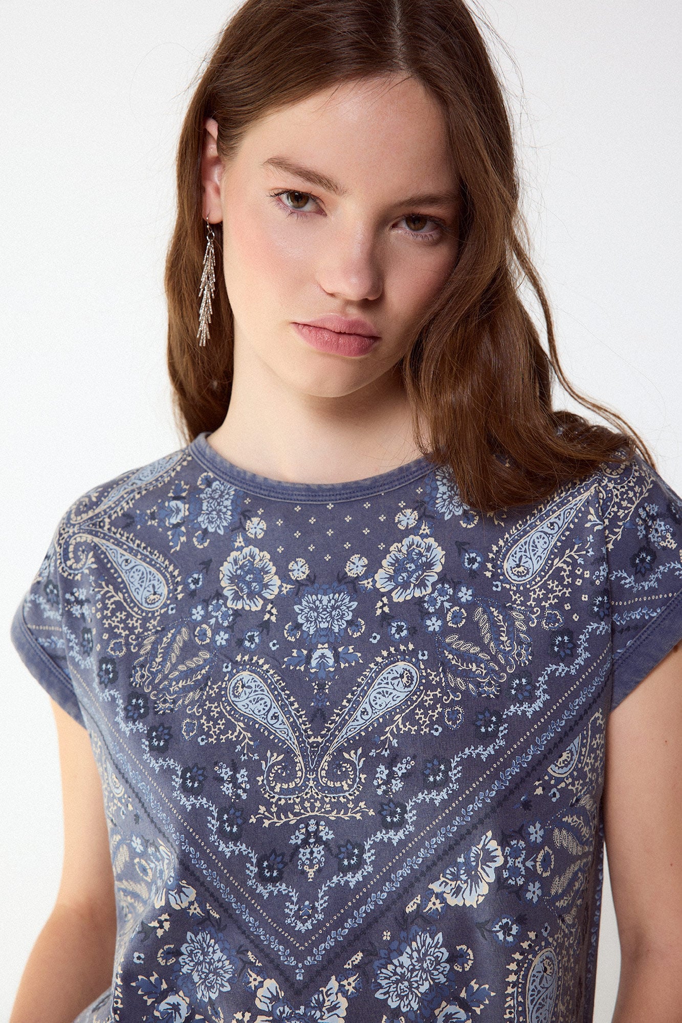 Slowlove Camiseta estampado bandana Azul