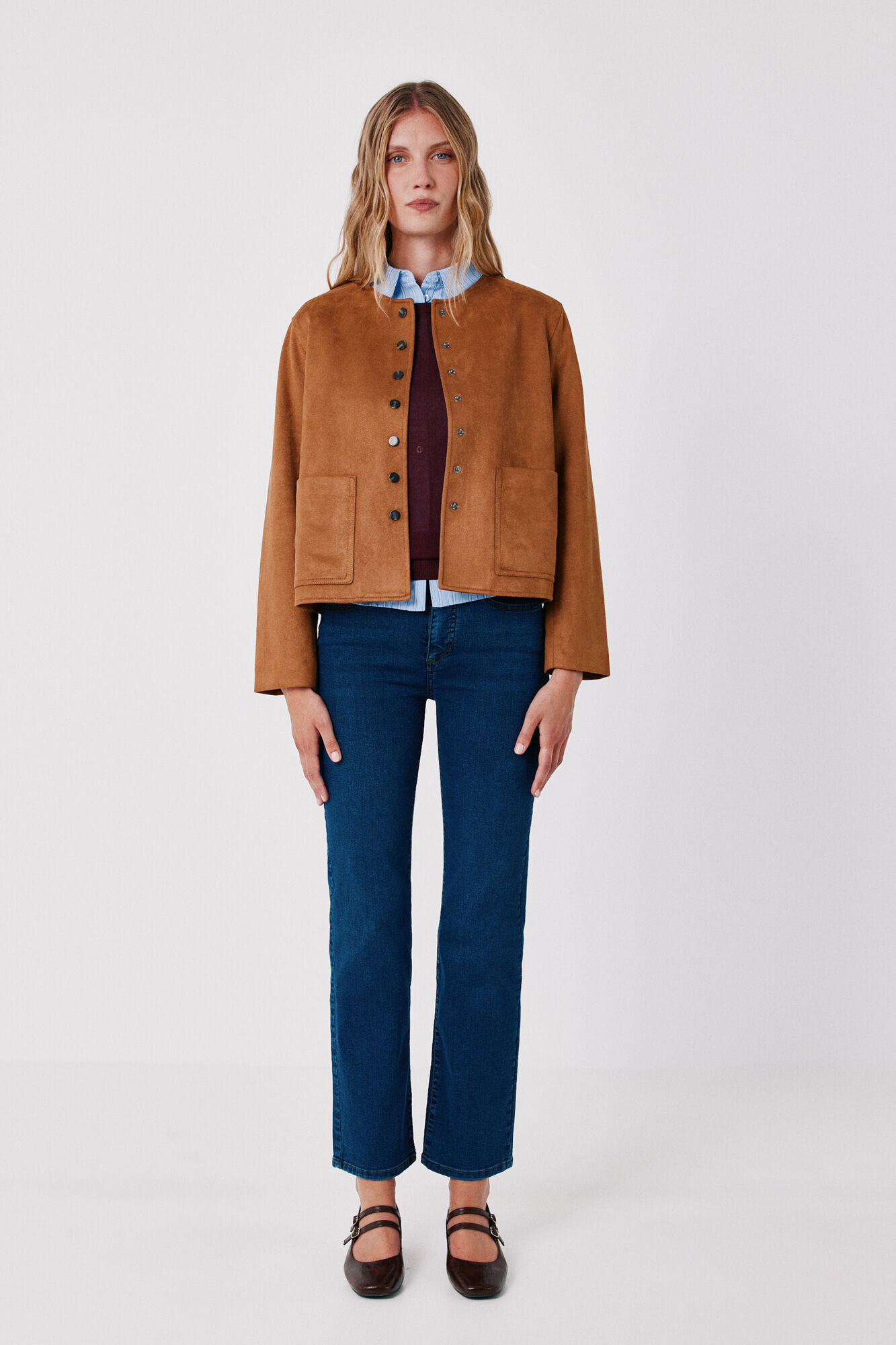 Cortefiel Faux suede jacket