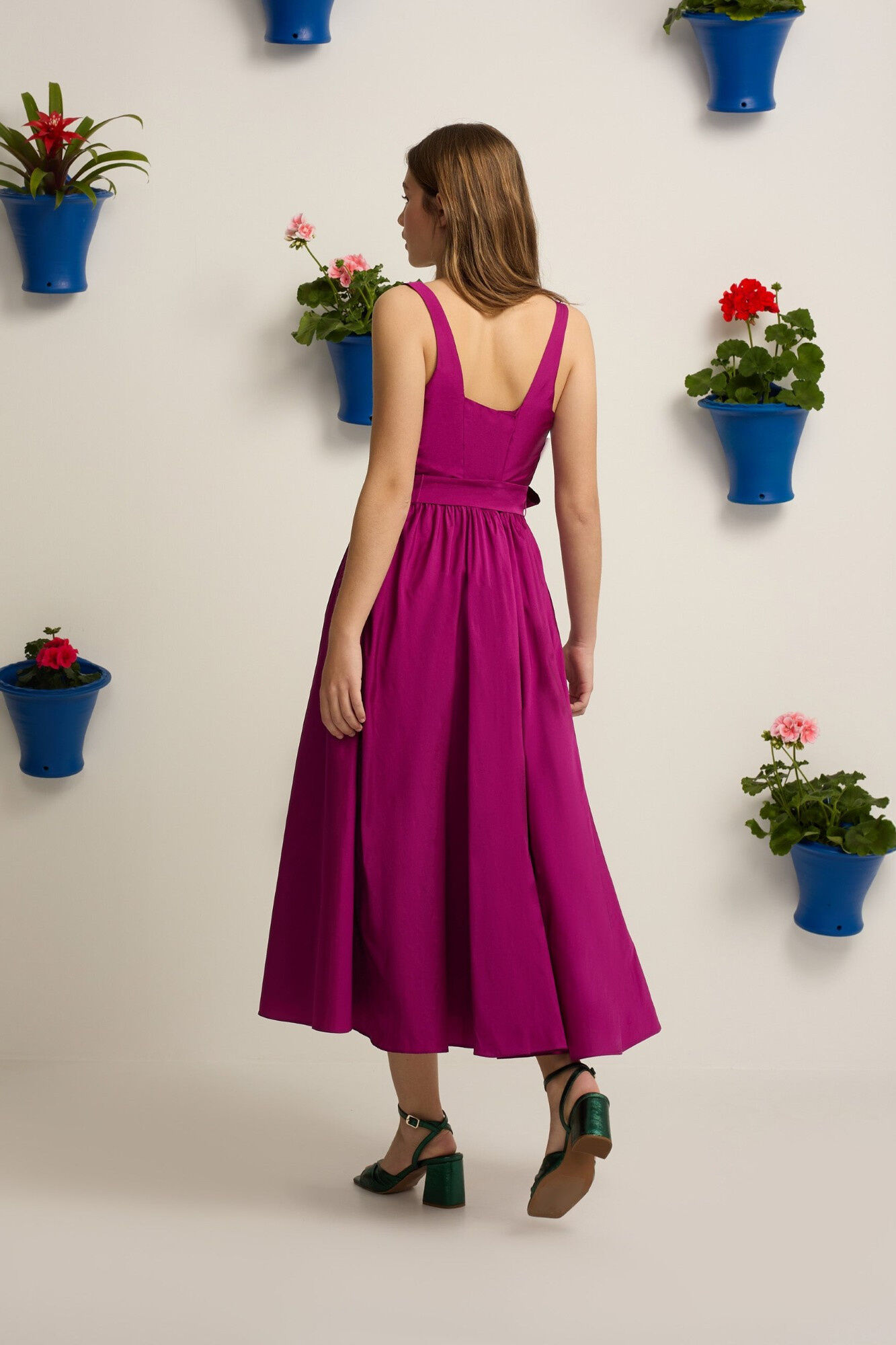 Silbon Vestido Event Collection em tafet&aacute; Roxo