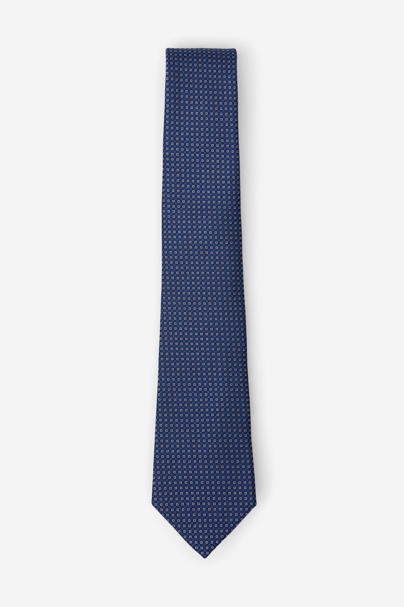 Cortefiel Natural silk tie Blue