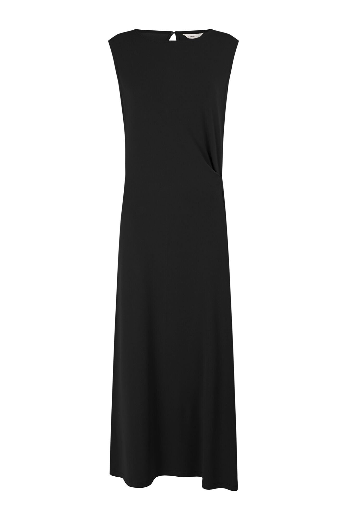 Cortefiel Vestido com n&oacute; lateral Preto