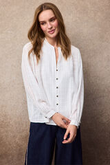 Slowlove Puffed gathered blouse Ivory