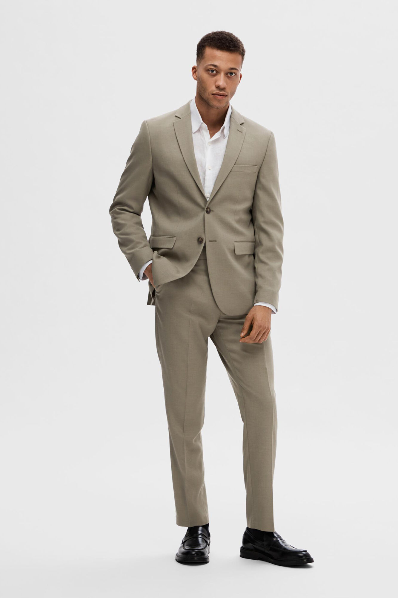 Selected Blazer de fato Slim Fit confecionado com l&atilde;
