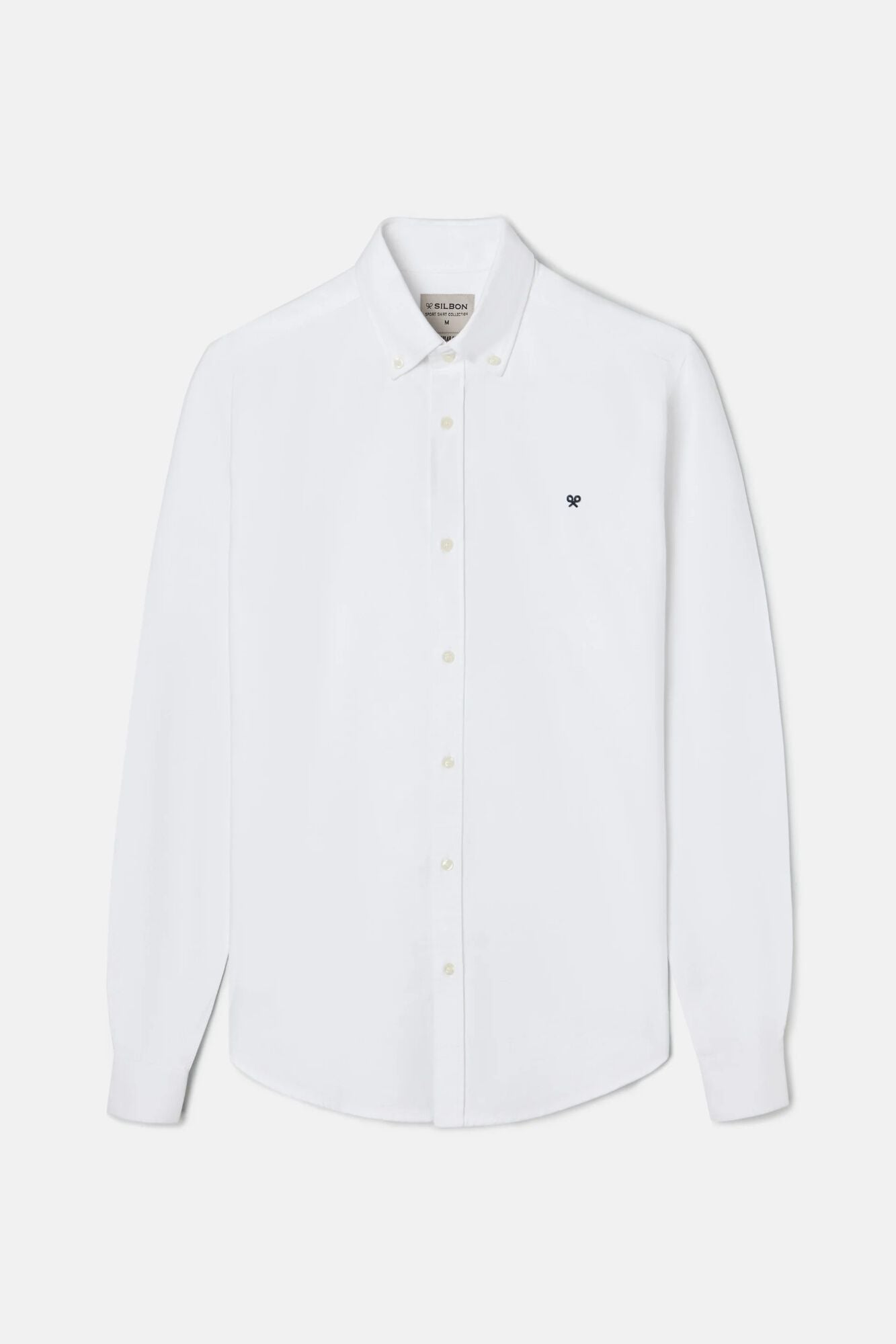 Silbon Camisa sport oxford regular fit Branco