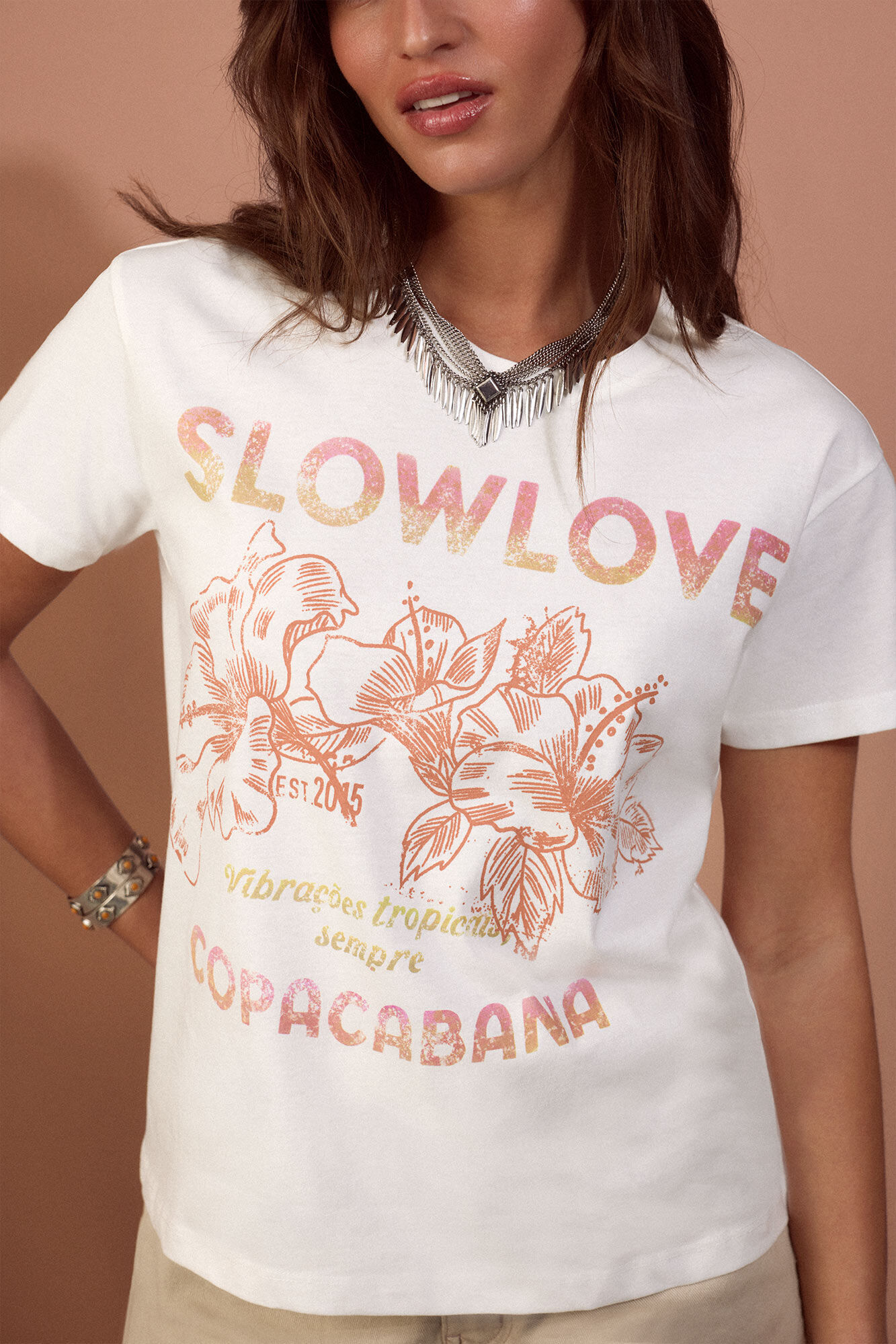 Slowlove T-shirt estampada