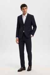 Selected Cal&ccedil;a de alfaiataria Slim Fit Azul