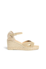 Casta&ntilde;er Natural jute wedge espadrille Beige